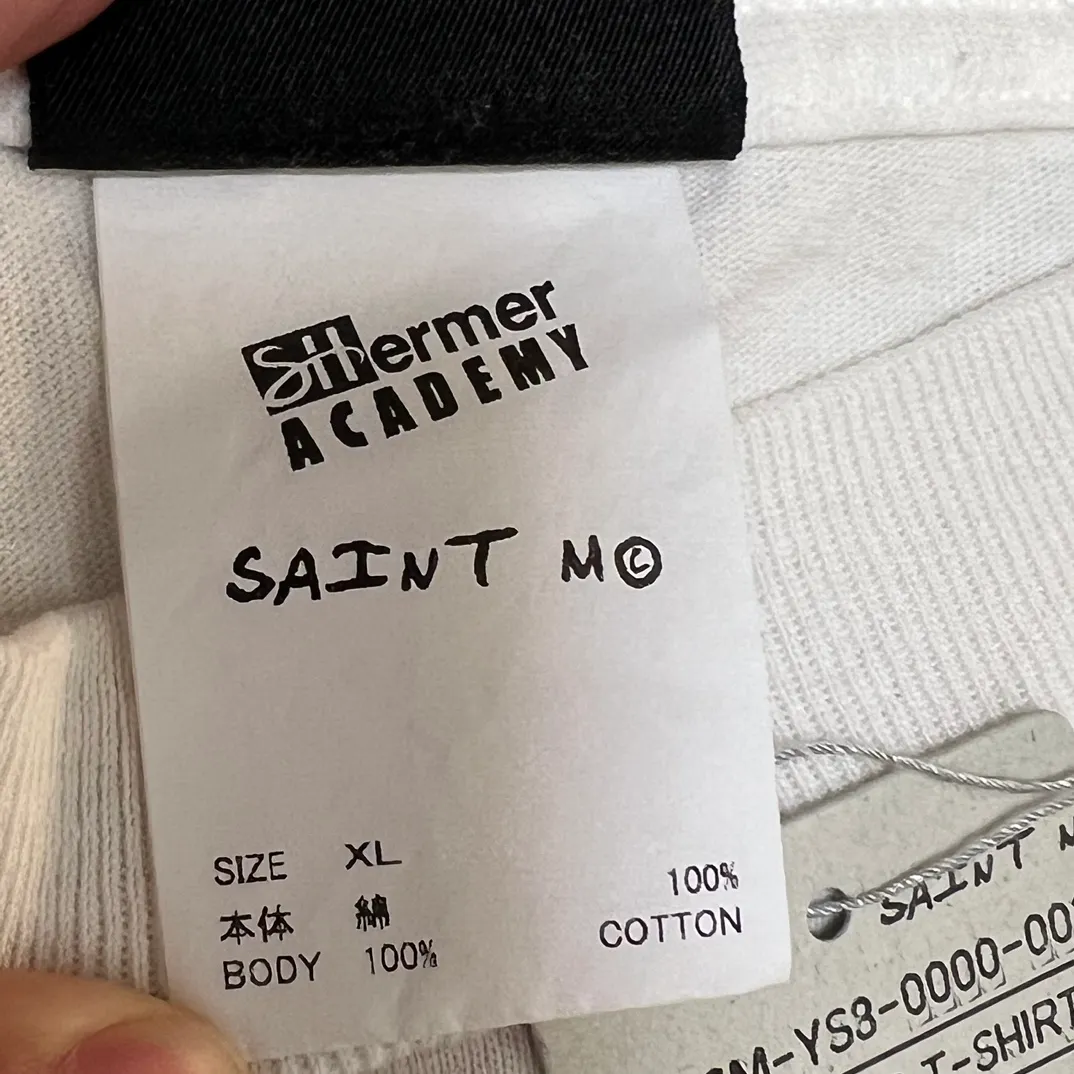 SAINT Mxxxxxx HEART COOKIES L/S TEE/WHT Love Oreo printed long sleeves Off-white S-XL Customized co-branded main mark/wash mark Correct version Ready-made garments washed and distressed VINTAGE feeling Top-notch printing technology Perfect restoration